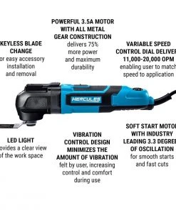 Hot Sale 🎁 HERCULES 3.5 Amp Variable Speed Oscillating Multi-Tool 🤩 16 Hot Sale 🎁 HERCULES 3.5 Amp Variable Speed Oscillating Multi-Tool 🤩 -Outlet The Power Tool Hub Store 56214 W2