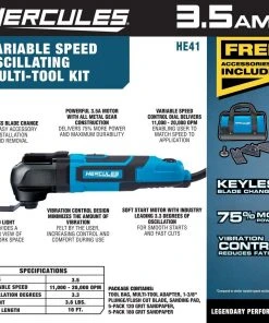 Hot Sale 🎁 HERCULES 3.5 Amp Variable Speed Oscillating Multi-Tool 🤩 17 Hot Sale 🎁 HERCULES 3.5 Amp Variable Speed Oscillating Multi-Tool 🤩 -Outlet The Power Tool Hub Store 56214 W2SS