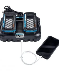 Cheap ⌛ HERCULES 20V/12V Lithium-Ion Multi-Voltage Dual Port Fast Charger with Dual USB ⭐ -Outlet The Power Tool Hub Store 56224 W6