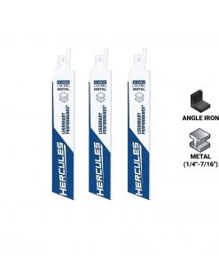 Flash Sale 🧨 HERCULES 6 in. 14 TPI Bi-Metal Reciprocating Saw Blades, 3 Pk. 😍 -Outlet The Power Tool Hub Store 56484 W21