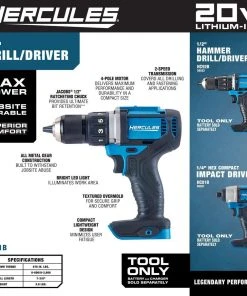 Best Sale ✨ HERCULES 20V Cordless 1/2 in. Compact Drill/Driver - Tool Only ❤️ 24 Best Sale ✨ HERCULES 20V Cordless 1/2 in. Compact Drill/Driver - Tool Only ❤️ -Outlet The Power Tool Hub Store 56534 W2SS