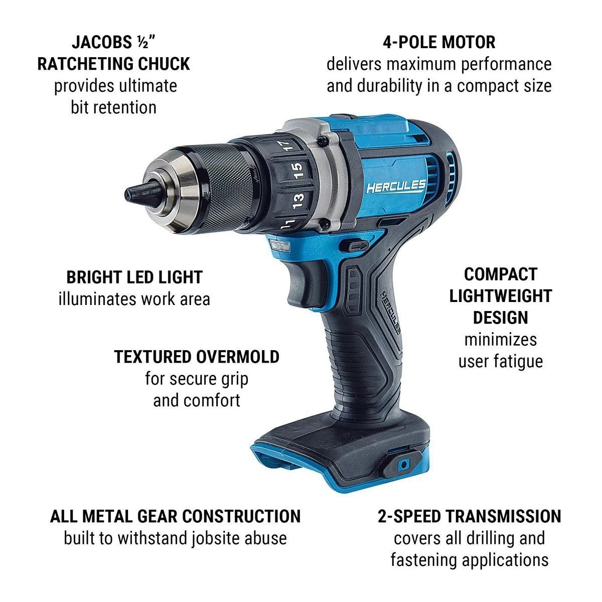 Best Sale ✨ HERCULES 20V Cordless 1/2 in. Compact Drill/Driver - Tool Only ❤️ 8 Best Sale ✨ HERCULES 20V Cordless 1/2 in. Compact Drill/Driver - Tool Only ❤️ - Image 6