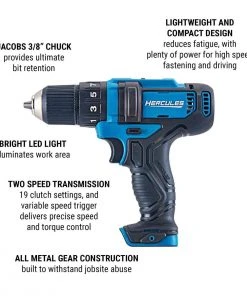 Best Sale 😍 HERCULES 12V Cordless 3/8 in. Compact Drill/Driver - Tool Only 🔔 20 Best Sale 😍 HERCULES 12V Cordless 3/8 in. Compact Drill/Driver - Tool Only 🔔 -Outlet The Power Tool Hub Store 56563 W2