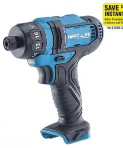 Cheapest ⌛ HERCULES 12V Cordless 1/4 in. Hex Compact Screwdriver - Tool Only ⌛