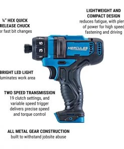 Cheapest ⌛ HERCULES 12V Cordless 1/4 in. Hex Compact Screwdriver - Tool Only ⌛ 13 Cheapest ⌛ HERCULES 12V Cordless 1/4 in. Hex Compact Screwdriver - Tool Only ⌛ -Outlet The Power Tool Hub Store 56564 W2