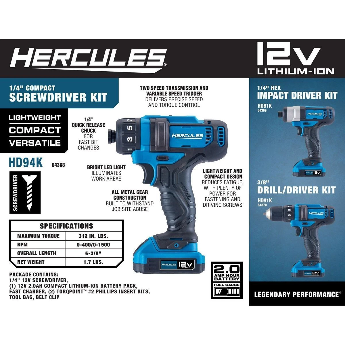 Cheapest ⌛ HERCULES 12V Cordless 1/4 in. Hex Compact Screwdriver - Tool Only ⌛ 10 Cheapest ⌛ HERCULES 12V Cordless 1/4 in. Hex Compact Screwdriver - Tool Only ⌛ - Image 10