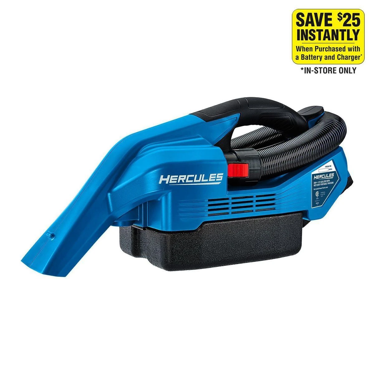 Cheap 🛒 HERCULES 20V Cordless 1/2 Gallon Wet Dry Portable Vacuum - Tool Only 🎁 5 Cheap 🛒 HERCULES 20V Cordless 1/2 Gallon Wet Dry Portable Vacuum - Tool Only 🎁 - Image 3