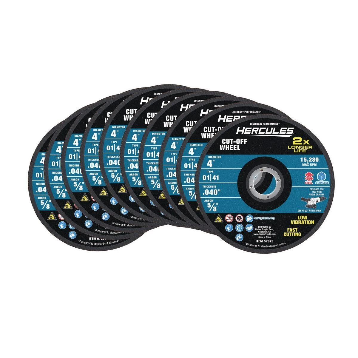 Outlet ✔️ HERCULES 4 in. x .040 in. x 5/8 in. Type 01/41 Metal Cut-off Wheel 10 Pk. ⭐ 3 Outlet ✔️ HERCULES 4 in. x .040 in. x 5/8 in. Type 01/41 Metal Cut-off Wheel 10 Pk. ⭐