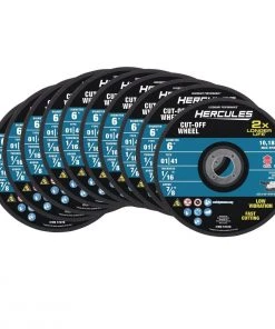 New ๐ฅฐ HERCULES 6 in. x 1/16 in. x 7/8 in. Type 01/41 Metal Cut-off Wheel 10 Pk. ๐