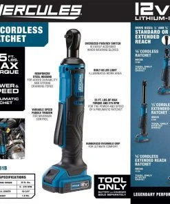 Best deal π HERCULES 12V Cordless 1/4 in. Ratchet - Tool Only β 17 Best deal π HERCULES 12V Cordless 1/4 in. Ratchet - Tool Only β -Outlet The Power Tool Hub Store 57248 W2SS
