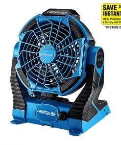 Budget 🎉 HERCULES 20V/120V Cordless Dual Power Jobsite Fan - Tool Only 👍 -Outlet The Power Tool Hub Store 57275 W21