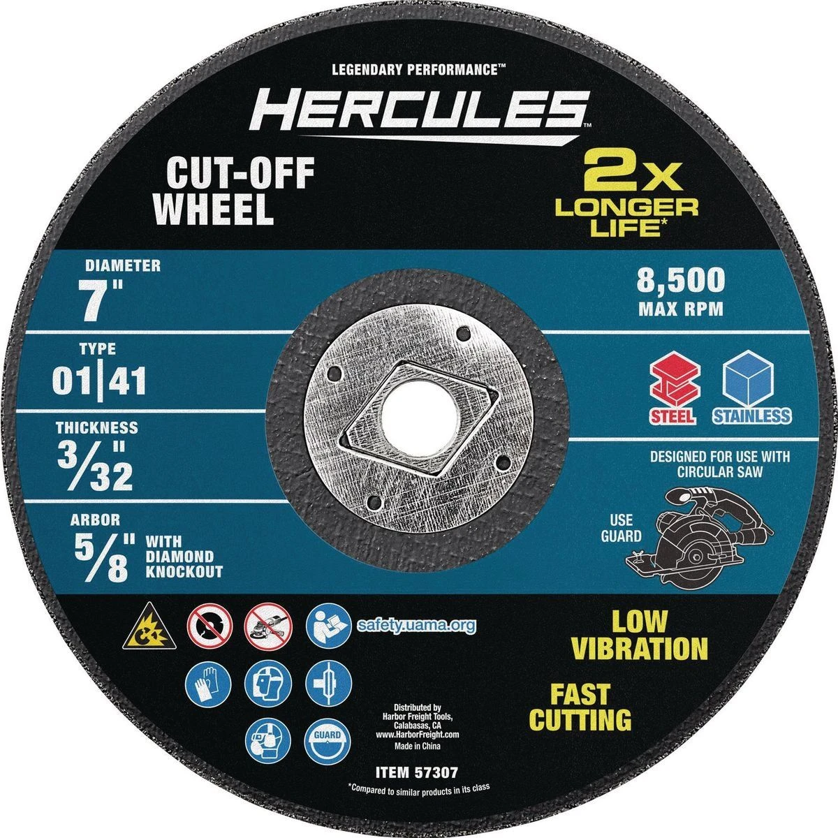 Deals 🥰 HERCULES 7 in. x 3/32 in. x 5/8 in. Type 01/41 Metal Cut-off Wheel 😍 3 Deals 🥰 HERCULES 7 in. x 3/32 in. x 5/8 in. Type 01/41 Metal Cut-off Wheel 😍