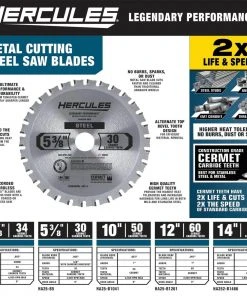 Outlet 👏 HERCULES 14 in., 66T Cermet Carbide Circular Saw Blade for Metal Cutting Saws with 1 in. Arbor 💯 -Outlet The Power Tool Hub Store 57321 W2SS