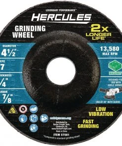Outlet โค๏ธ HERCULES 4-1/2 in. x 1/4 in. x 7/8 in. Type 27 Masonry Grinding Wheel โจ