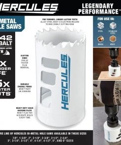 Best Pirce 😍 HERCULES 2 in. Bi-Metal Hole Saw 👏 13 Best Pirce 😍 HERCULES 2 in. Bi-Metal Hole Saw 👏 -Outlet The Power Tool Hub Store 57693 W2SS