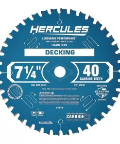 Budget ⭐ HERCULES 7-1/4 in., 40T Decking Circular Saw Blade ✔️