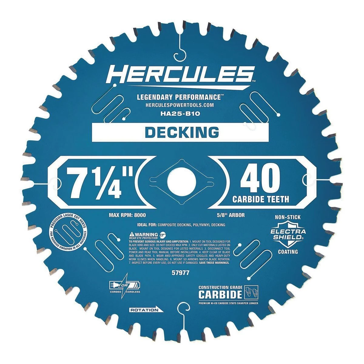 Budget ⭐ HERCULES 7-1/4 in., 40T Decking Circular Saw Blade ✔️ 3 Budget ⭐ HERCULES 7-1/4 in., 40T Decking Circular Saw Blade ✔️