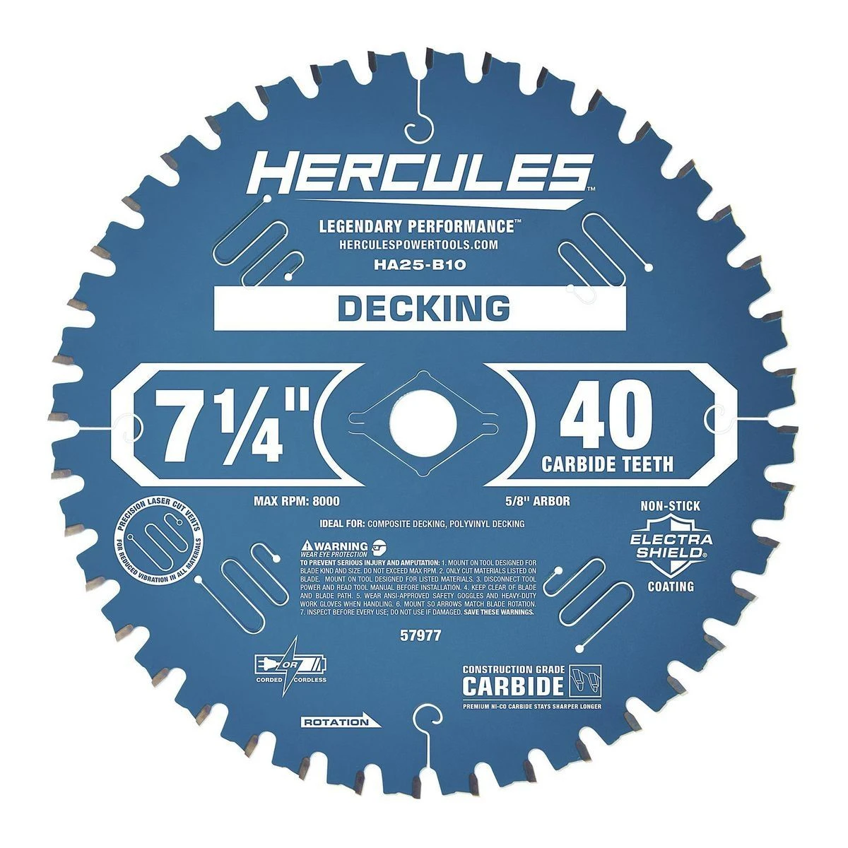 Budget ⭐ HERCULES 7-1/4 in., 40T Decking Circular Saw Blade ✔️ 4 Budget ⭐ HERCULES 7-1/4 in., 40T Decking Circular Saw Blade ✔️ - Image 2