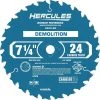 Flash Sale 😀 HERCULES 7-1/4 in., 24T Demolition Miter and Circular Saw Blade ✔️ -Outlet The Power Tool Hub Store 57978 I