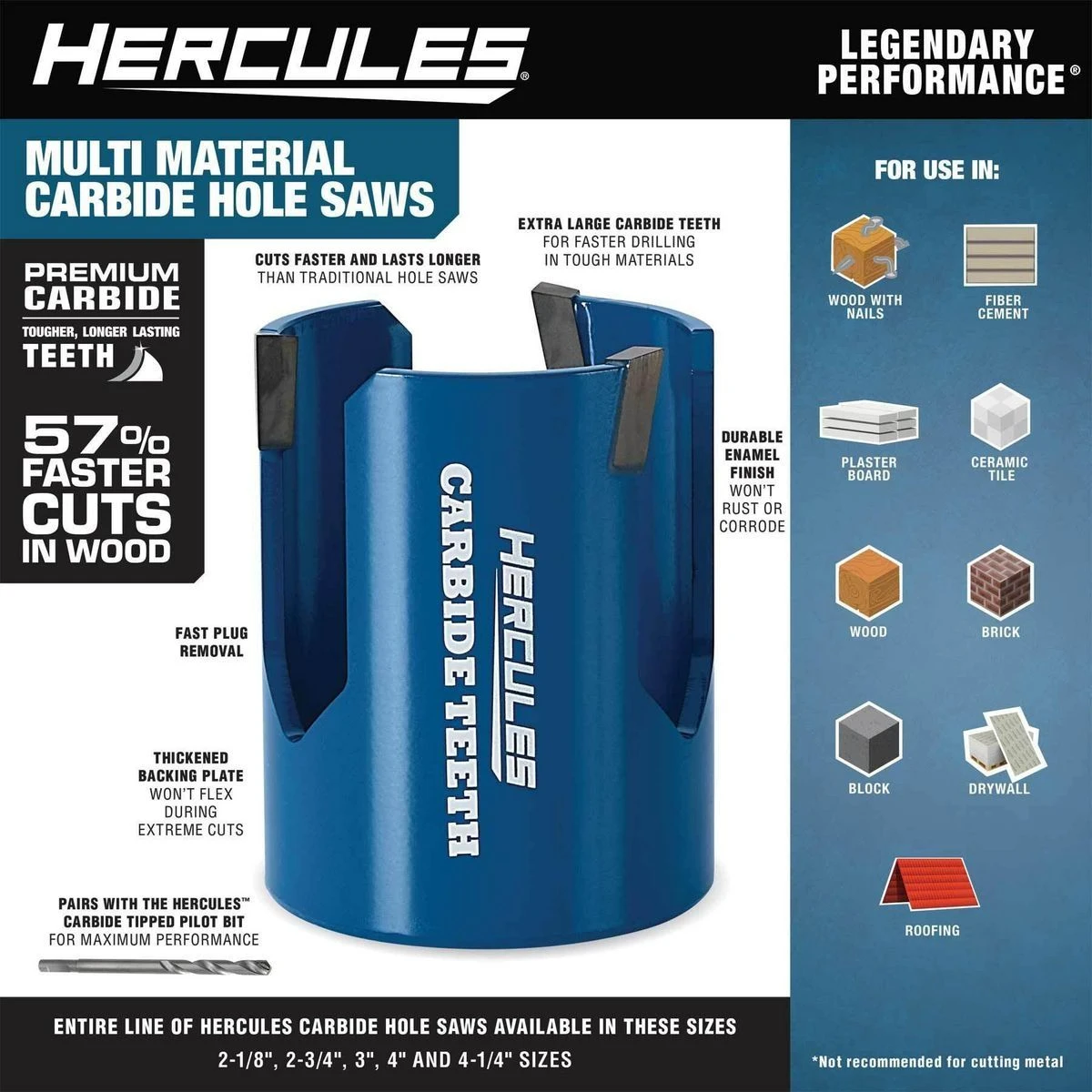 Top 10 🧨 HERCULES 4-1/4 in. Multi-Material Carbide Hole Saw 🤩 5 Top 10 🧨 HERCULES 4-1/4 in. Multi-Material Carbide Hole Saw 🤩 - Image 3