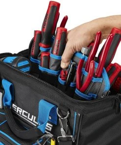 New ✨ HERCULES 16 in. Large Mouth Tool Bag 💯 -Outlet The Power Tool Hub Store 58572 W12
