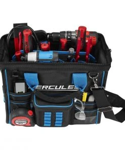 New ✨ HERCULES 16 in. Large Mouth Tool Bag 💯 -Outlet The Power Tool Hub Store 58572 W15