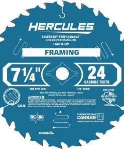 Cheapest ⭐ HERCULES 7-1/4 in., 24T Framing Circular Saw Blade 😍