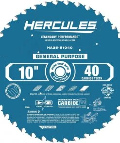 Deals ๐ HERCULES 10 in., 40T General Purpose Miter and Table Saw Blade ๐