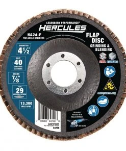 Promo ๐ HERCULES 4-1/2 in. 40 Grit Zirconia Type 29 Flap Disc ๐