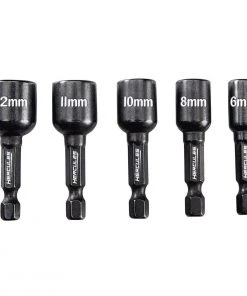 Outlet ๐คฉ HERCULES 1-3/4 in. Impact Rated Magnetic Nut Setters Metric, 5 Pc. ๐