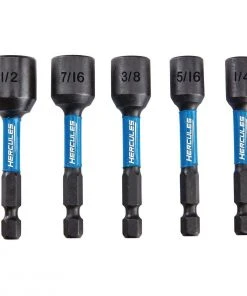 Coupon 🤩 HERCULES 2-9/16 in. Impact Rated Magnetic Nut Setters SAE, 5 Pc. 🥰