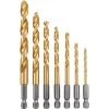 Deals 👍 HERCULES Impact Rated Hex Shank Titanium Drill Bit Set, 7 Piece 🎁 -Outlet The Power Tool Hub Store 64896 I