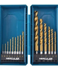 Budget ⭐ HERCULES Impact Rated Hex Shank Titanium Drill Bit Set 15 Piece 💯