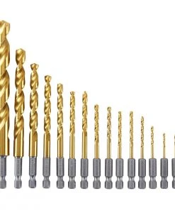 Budget ⭐ HERCULES Impact Rated Hex Shank Titanium Drill Bit Set 15 Piece 💯 -Outlet The Power Tool Hub Store 64897 W4