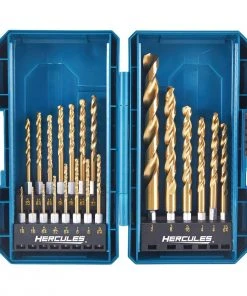 New 🌟 HERCULES Impact Rated Hex Titanium Drill Bit Set, 21 Piece 🔔