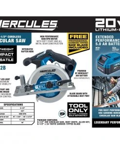 Flash Sale ⌛ HERCULES 20V Cordless 6-1/2 in. Circular Saw - Tool Only 🛒 -Outlet The Power Tool Hub Store 64984 W2SS
