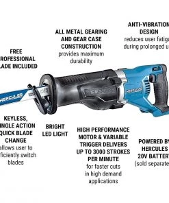 Flash Sale 🌟 HERCULES 20V Cordless Reciprocating Saw - Tool Only ⌛ 23 Flash Sale 🌟 HERCULES 20V Cordless Reciprocating Saw - Tool Only ⌛ -Outlet The Power Tool Hub Store 64986 W2